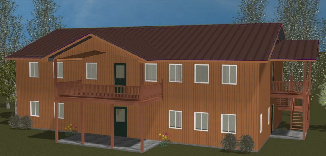 a 3D rendering of the River House building